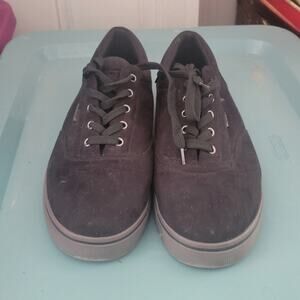 Size 10.5 black Lugz suede-textured sneakers